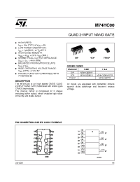 Datasheet M74HC00B1R manufacturer STMicroelectronics